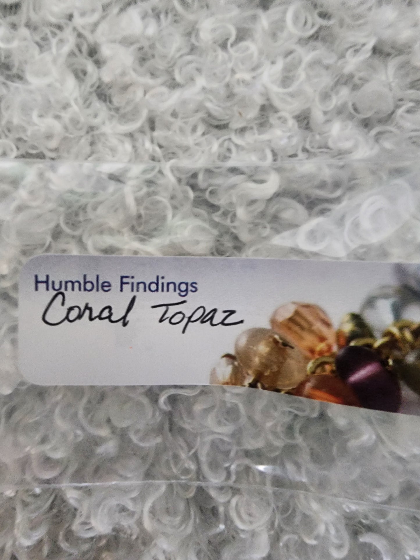 Double Heart Coral Topaz Wine Ring