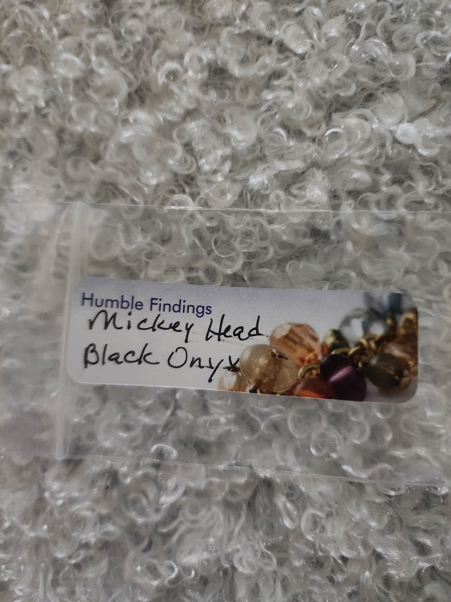 Mickey Head Black Onyx Wine Ring