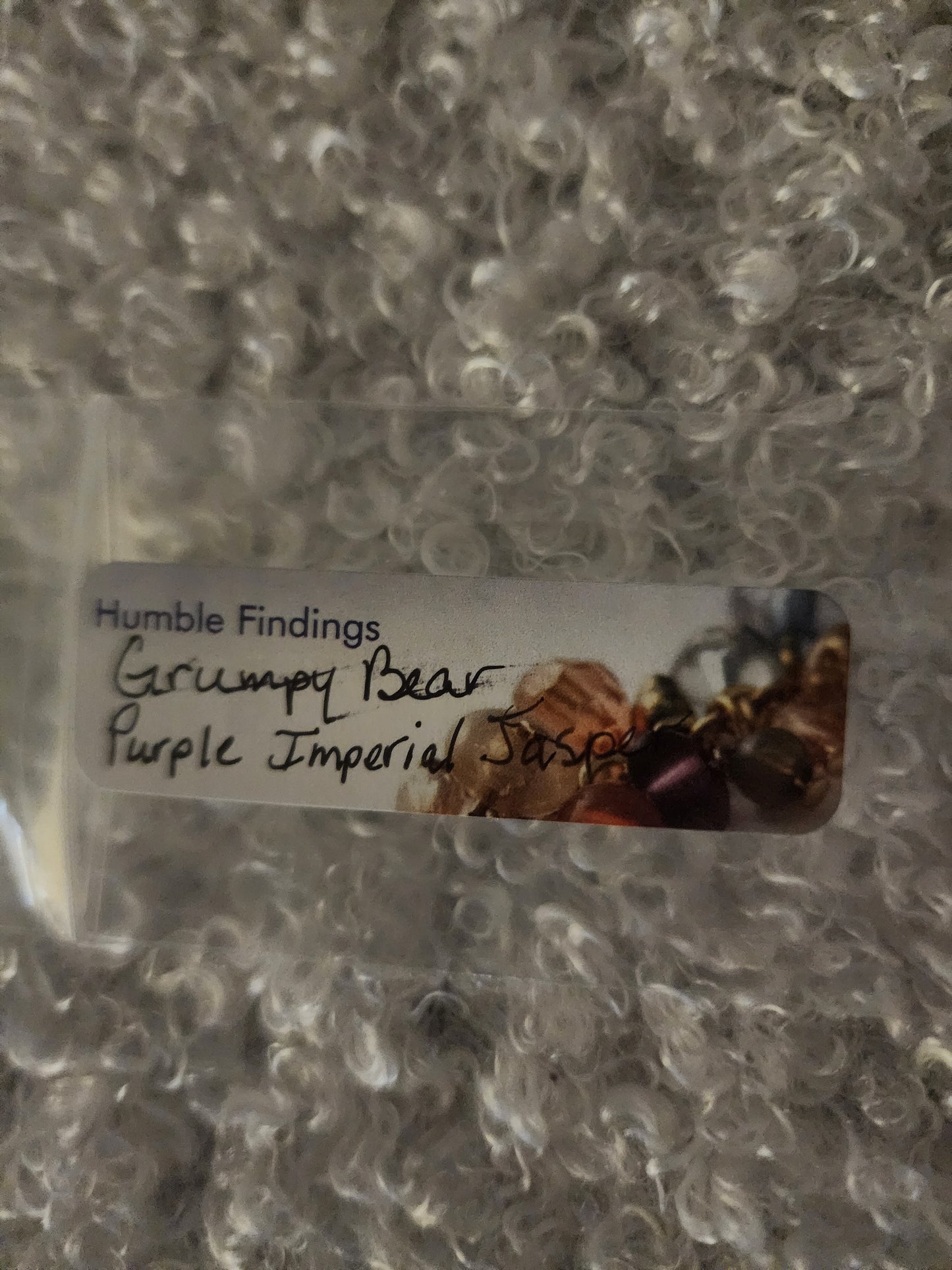 Grumpy Bear Purple Imperial Jasper Wine Ring