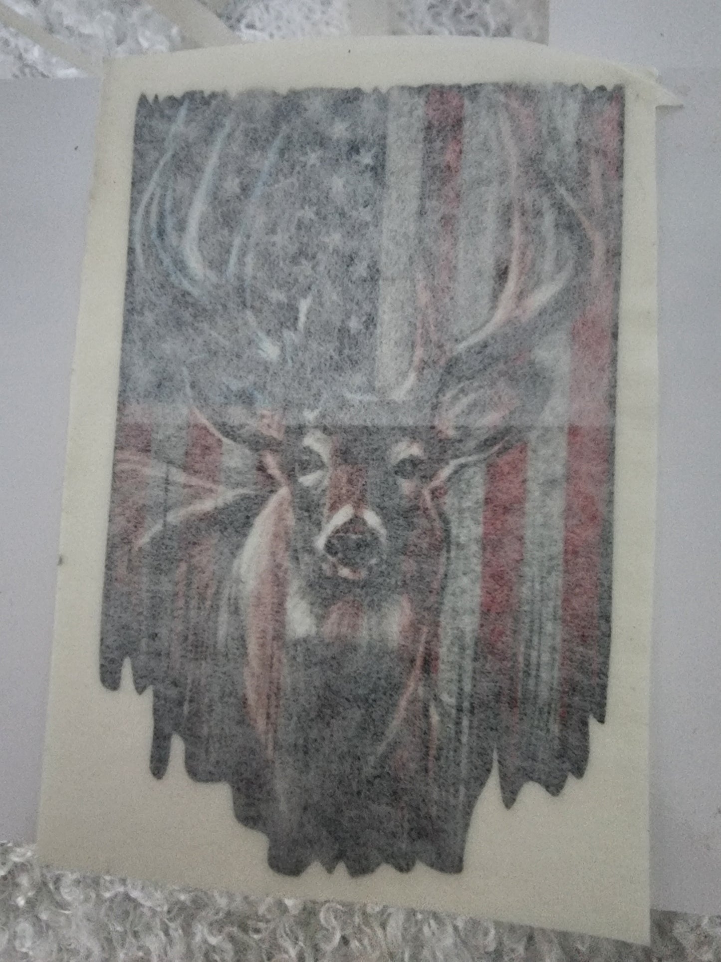 American Flag Buck Cup Decal