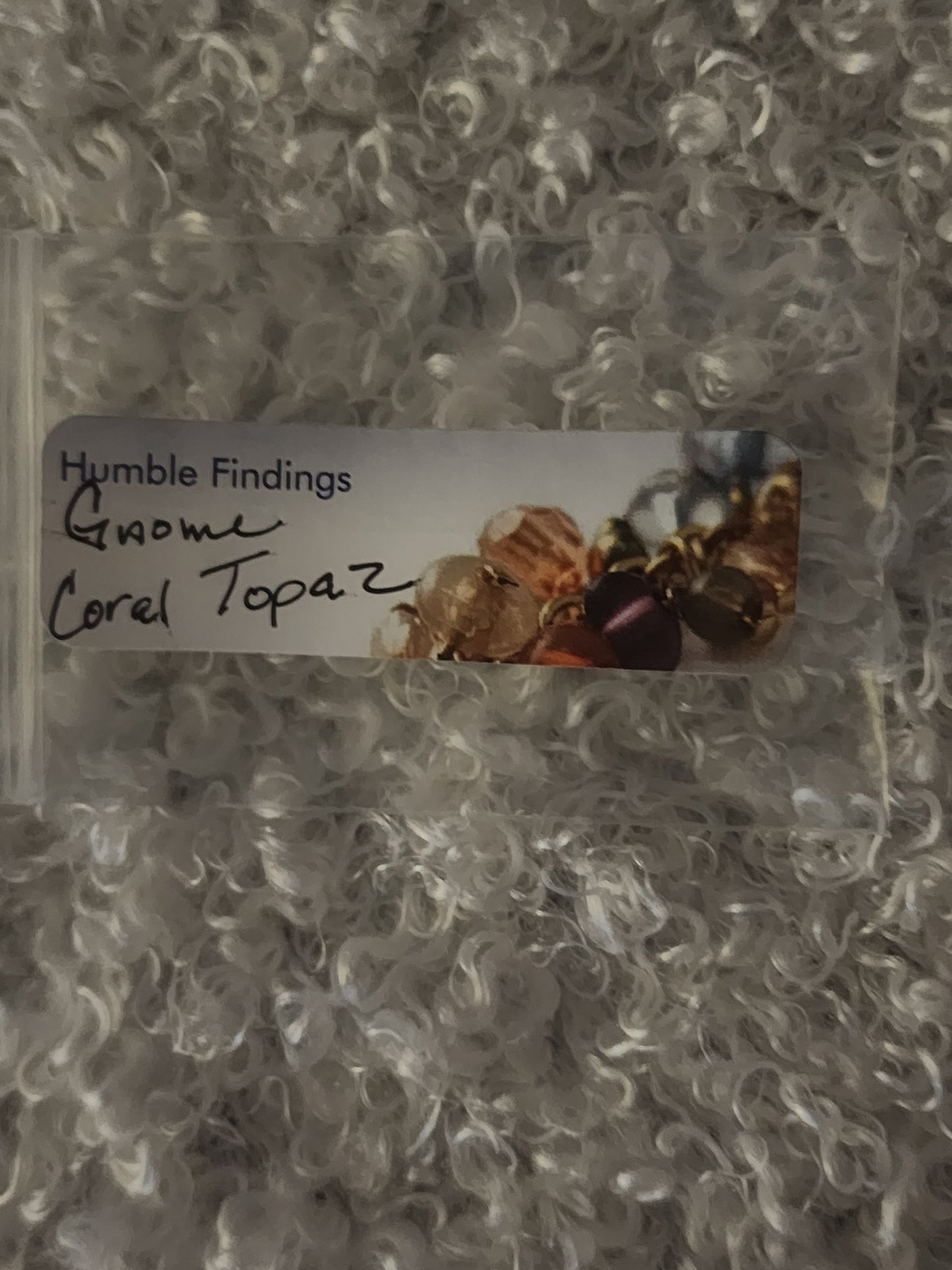 Gnome Coral Topaz Wine Ring