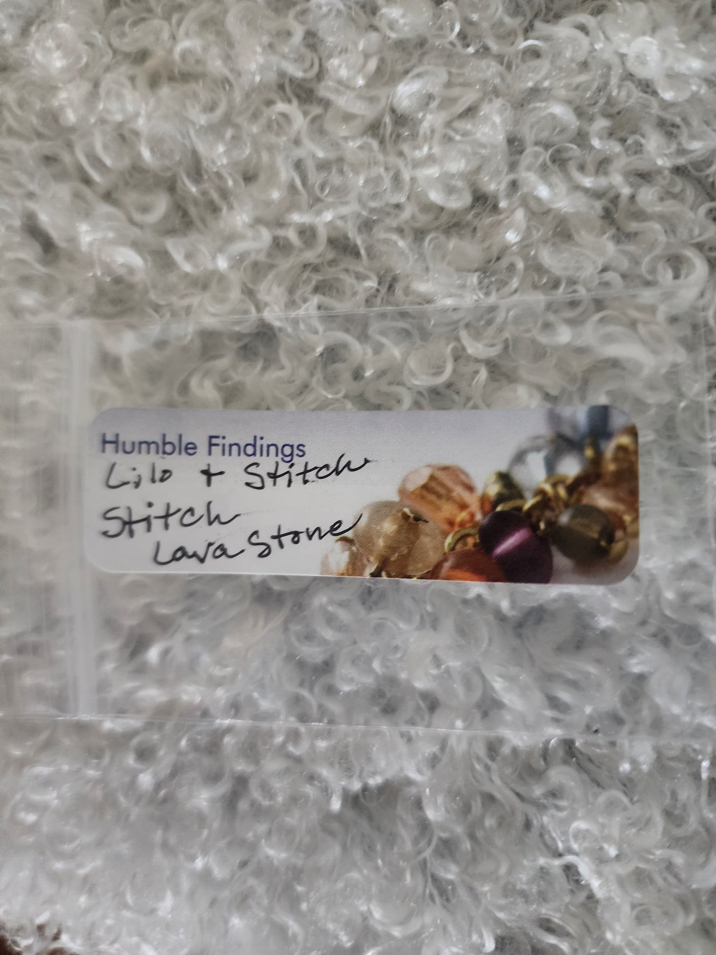 Stitch Lava Stone Wine Ring