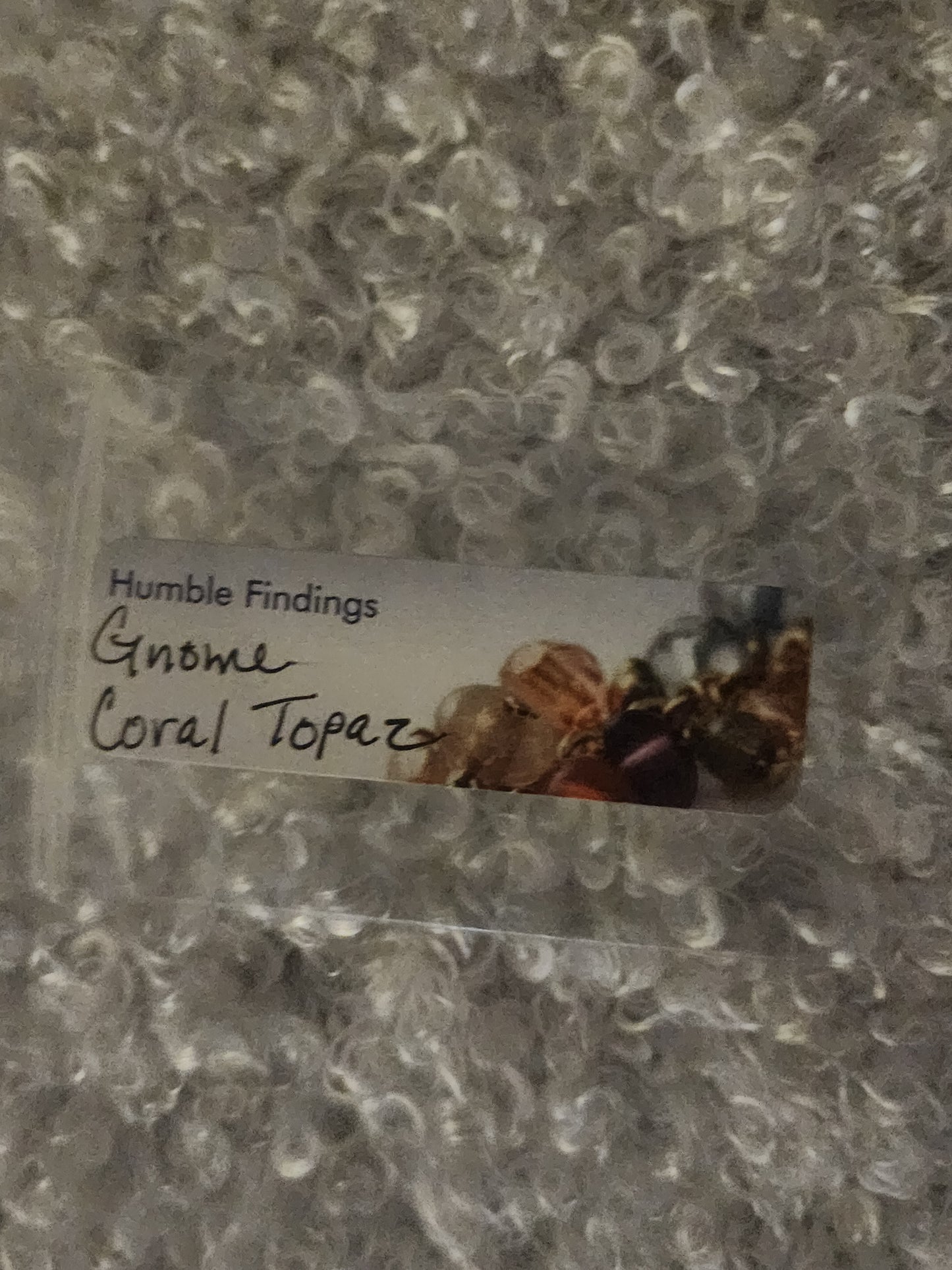 Gnome Coral Topaz Wine Ring