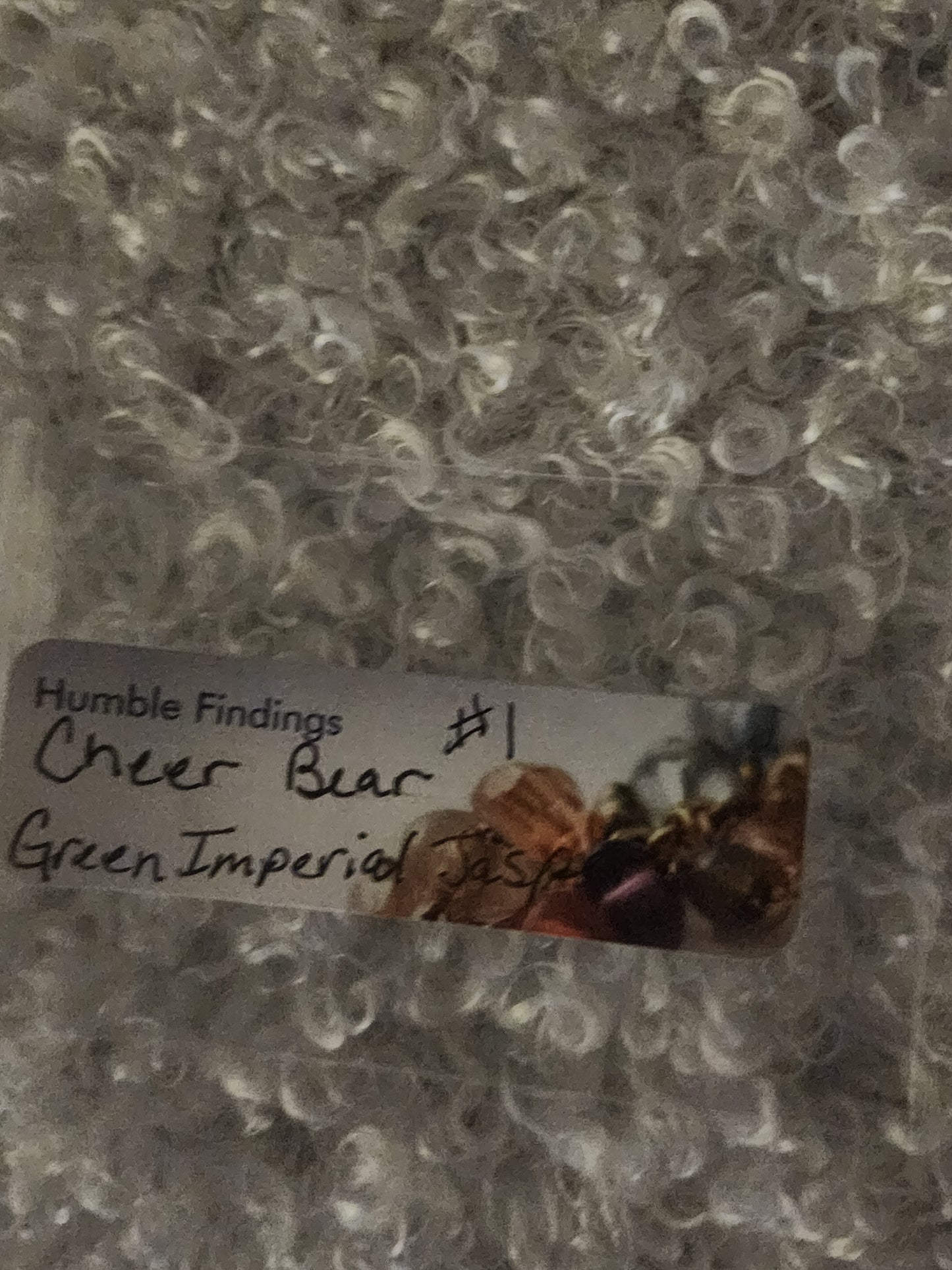 Cheer Bear #1 Green Imperial Jasper Wine Ring