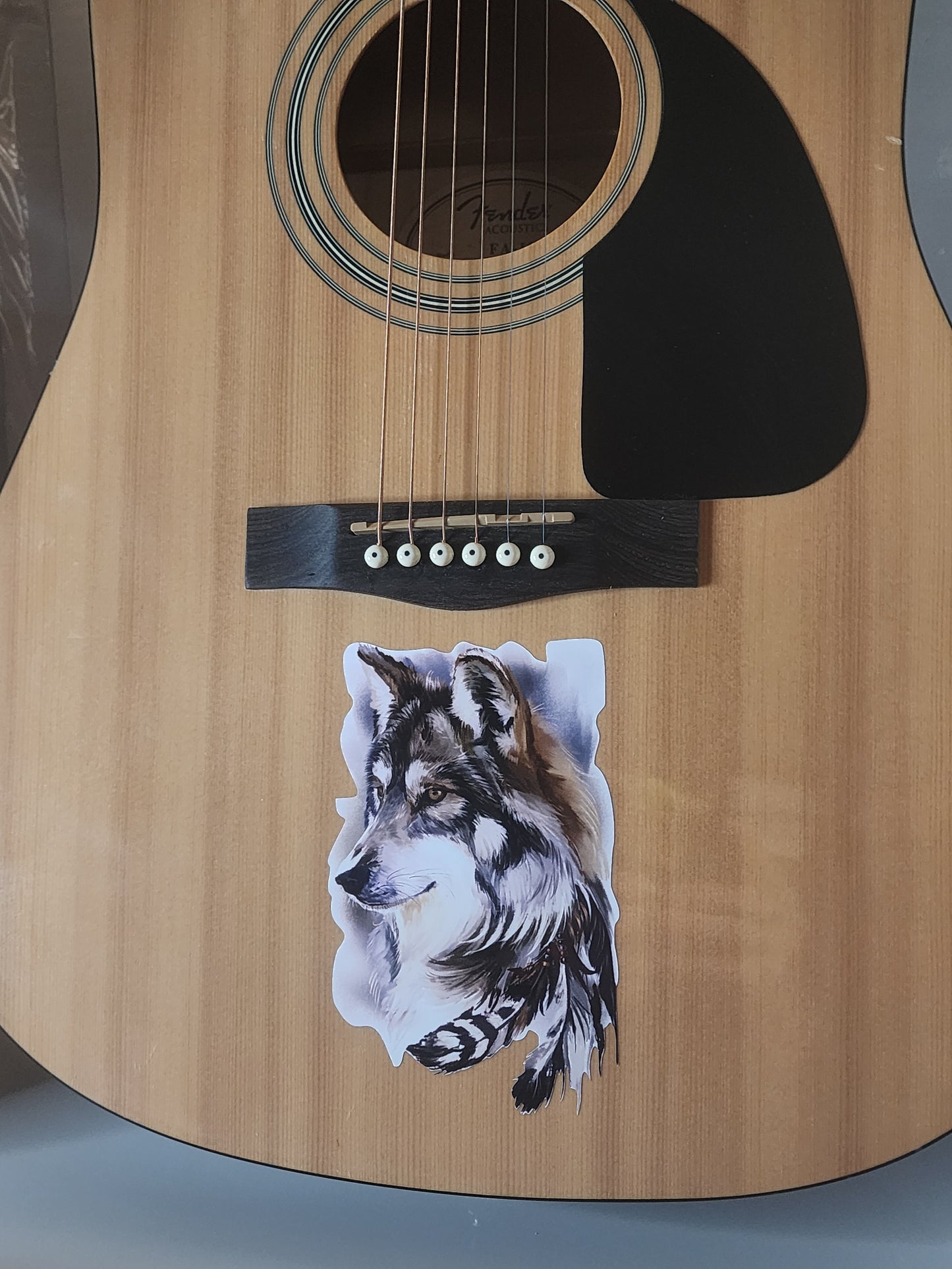 Wolf Guitar Decal/Sticker