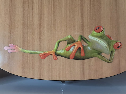Lounging Frog Guitar Decal/Sticker