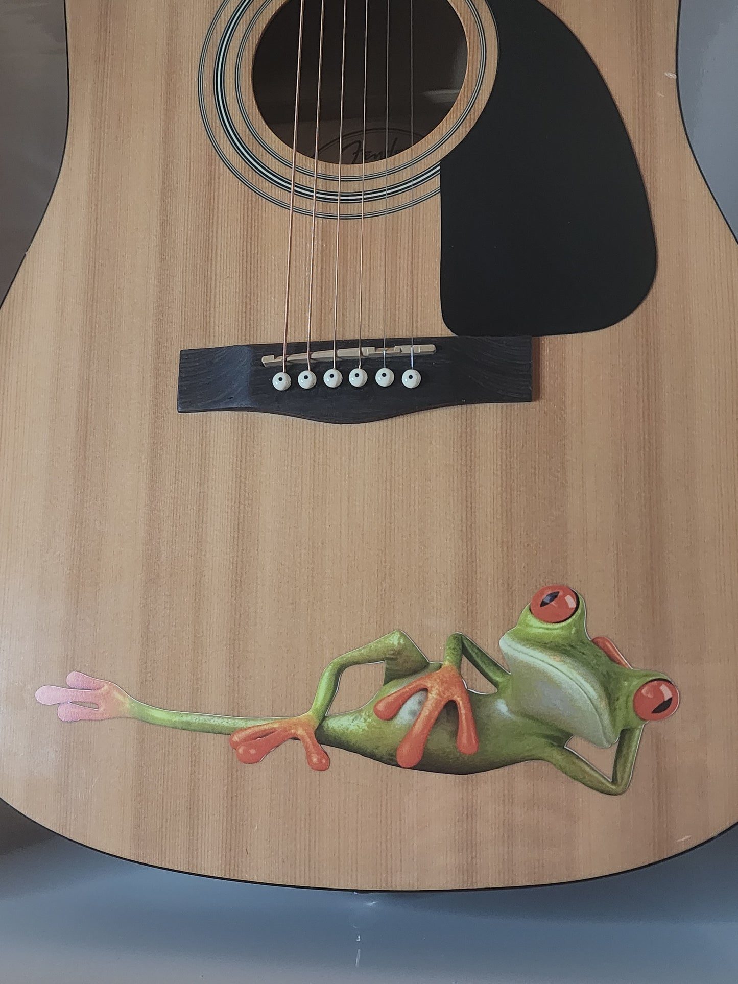 Lounging Frog Guitar Decal/Sticker