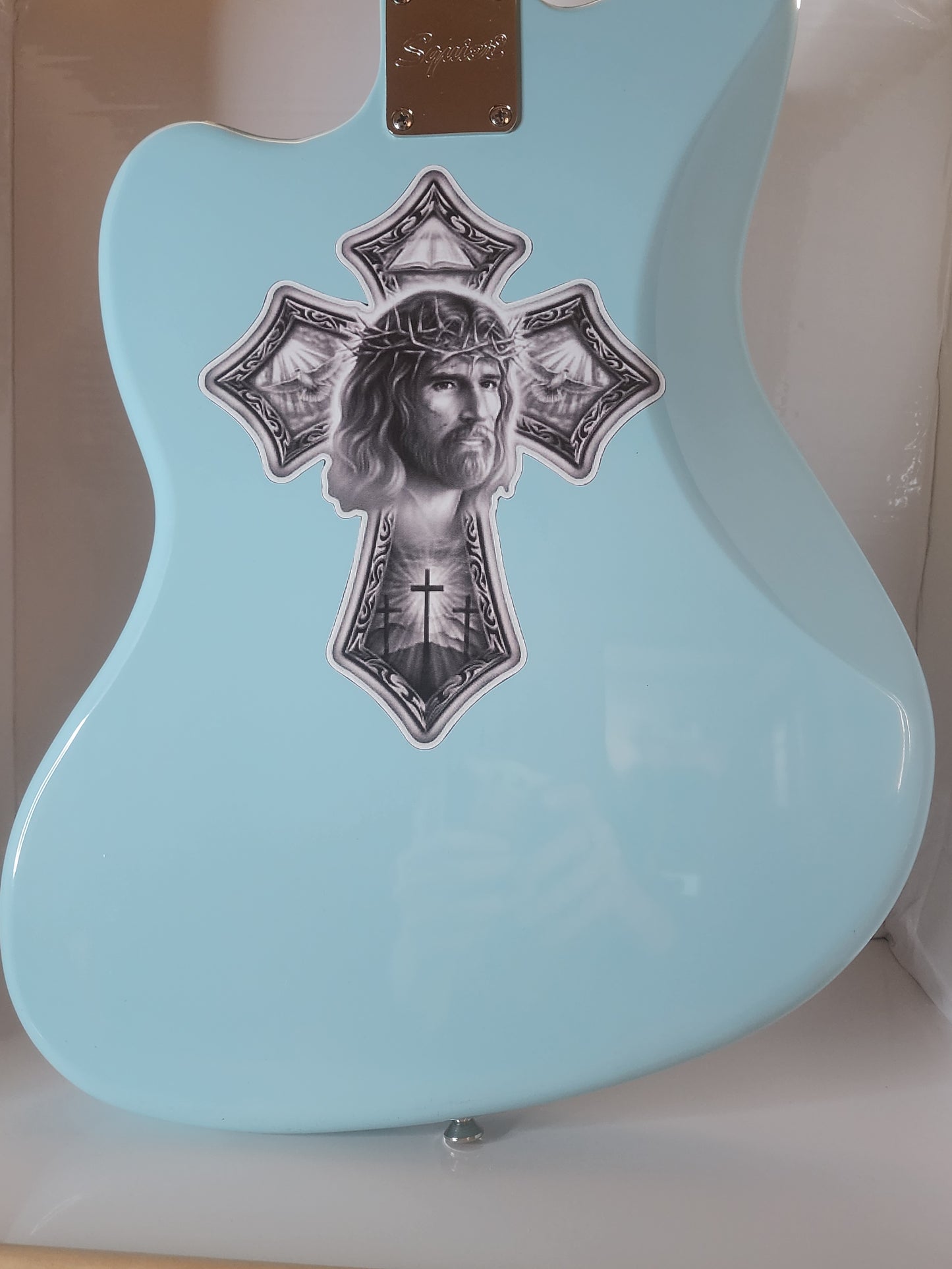 Jesus Cross Guitar Decal/Sticker