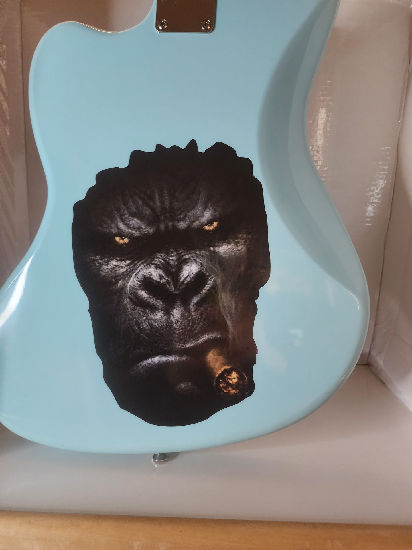 Gorilla Face Guitar Decal/Sticker