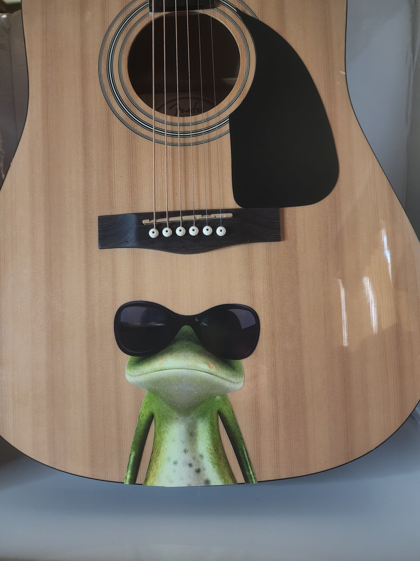 Frog with Sunglasses Guitar Decal/Sticker