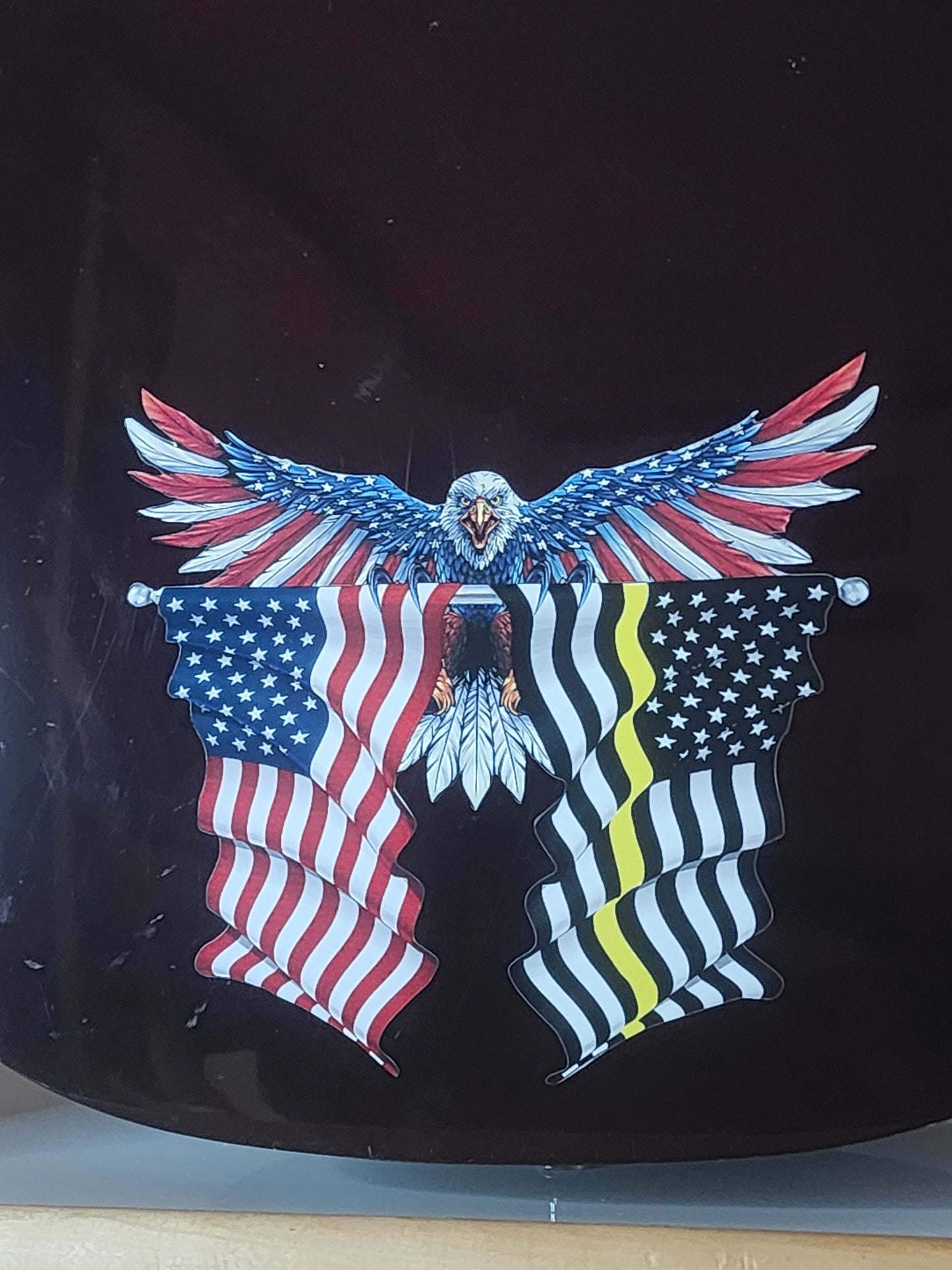 Eagle with Flags Guitar Decal/Sticker